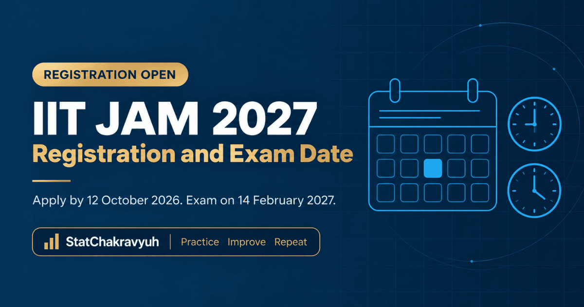 IIT JAM 2027 registration and exam date banner with the February 2027 examination schedule