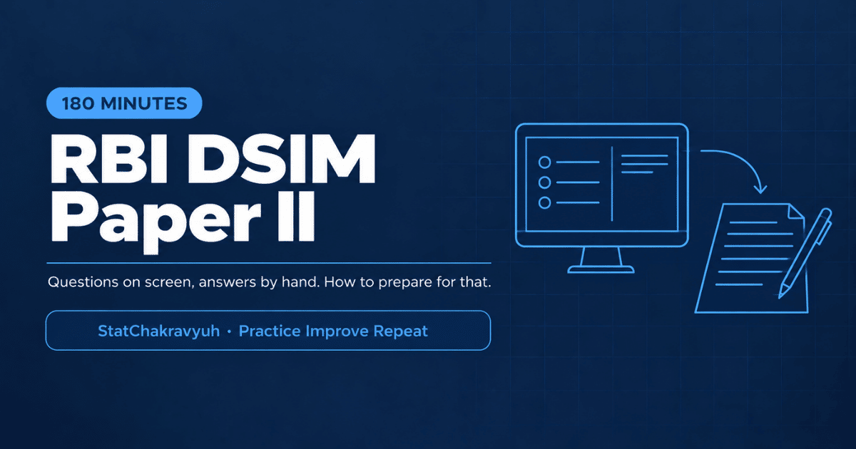 RBI DSIM Paper 2 banner showing the screen to paper descriptive format