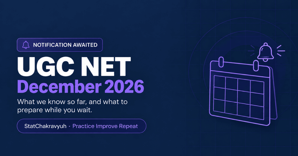 UGC NET December 2026 notification banner showing awaited status and expected timeline