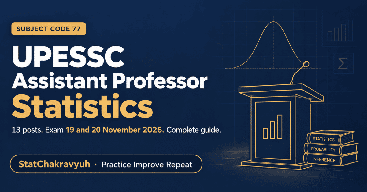 UPESSC Assistant Professor Statistics guide showing 13 vacancies and the November 2026 exam dates